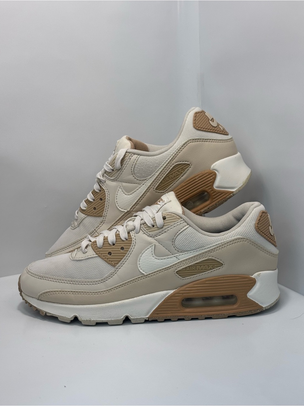 Nike Air Max 90 Women's Size 8 Phantom Light Orewood Brown Sneakers DH8010-004
